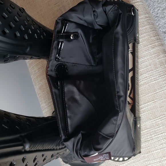 Dana Buchman fold over clutch zebra canvas - Picture 3 of 7